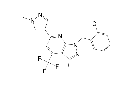 1H-pyrazolo[3,4-b]pyridine, 1-[(2-chlorophenyl)methyl]-3-methyl-6-(1-methyl-1H-pyrazol-4-yl)-4-(trifluoromethyl)-