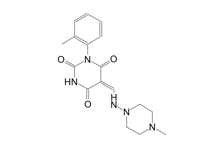 (5E)-1-(2-methylphenyl)-5-{[(4-methyl-1-piperazinyl)amino]methylene}-2,4,6(1H,3H,5H)-pyrimidinetrione