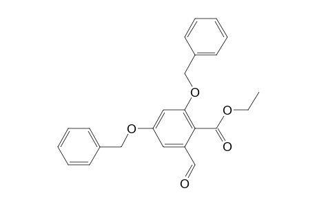 Benzoic acid, 2-formyl-4,6-bis(phenylmethoxy)-, ethyl ester