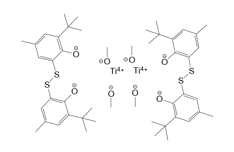 Tetramethoxybis{2,2'-dithiobis(6-tert-butyl-4-methylphenolato)}-dititanium