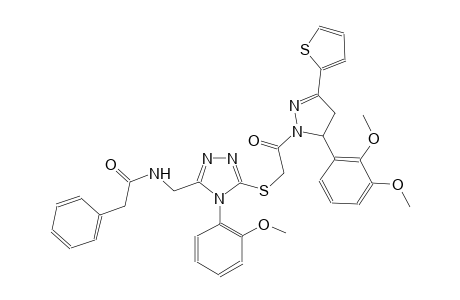 benzeneacetamide, N-[[5-[[2-[5-(2,3-dimethoxyphenyl)-4,5-dihydro-3-(2-thienyl)-1H-pyrazol-1-yl]-2-oxoethyl]thio]-4-(2-methoxyphenyl)-4H-1,2,4-triazol-3-yl]methyl]-