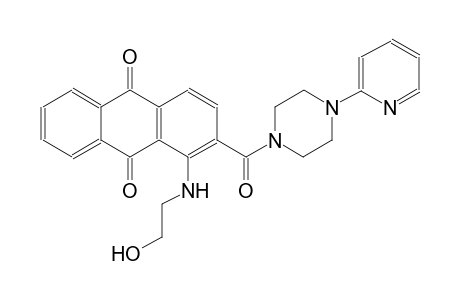 9,10-anthracenedione, 1-[(2-hydroxyethyl)amino]-2-[[4-(2-pyridinyl)-1-piperazinyl]carbonyl]-