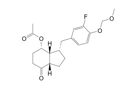 (3S*,3aR*,4S*,7aS*)-3-[3-Fluoro-4-(methoxymethoxy)benzyl]-7-oxooctahydro-1H-inden-4-yl acetate