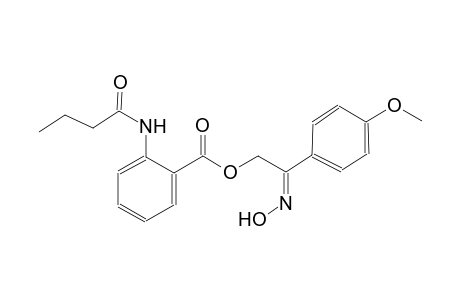 benzoic acid, 2-[(1-oxobutyl)amino]-, (2Z)-2-(hydroxyimino)-2-(4-methoxyphenyl)ethyl ester