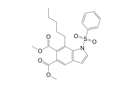 Dimethyl 7-pentyl-1-phenylsulfonylindole-5,6-dicarboxylate