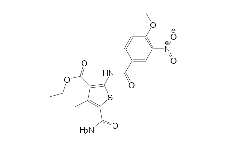 ethyl 5-(aminocarbonyl)-2-[(4-methoxy-3-nitrobenzoyl)amino]-4-methyl-3-thiophenecarboxylate