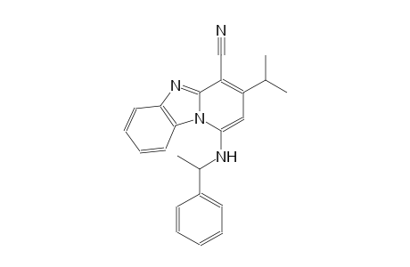 3-isopropyl-1-[(1-phenylethyl)amino]pyrido[1,2-a]benzimidazole-4-carbonitrile