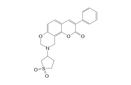 2H,8H-pyrano[2,3-f][1,3]benzoxazin-2-one, 9,10-dihydro-3-phenyl-9-(tetrahydro-1,1-dioxido-3-thienyl)-