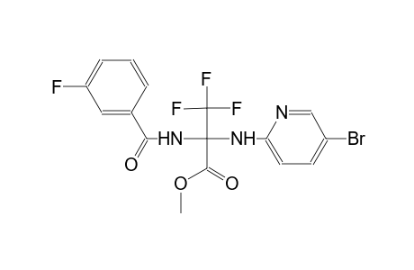 methyl 2-[(5-bromo-2-pyridinyl)amino]-3,3,3-trifluoro-2-[(3-fluorobenzoyl)amino]propanoate