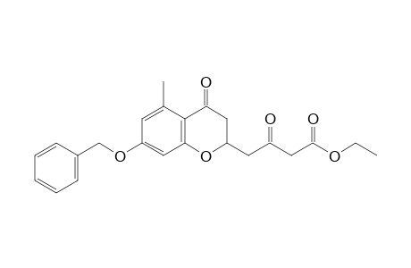 4-(5-Methyl-4-oxo-7-phenylmethoxy-3,4-dihydro-2H-1-benzopyran-2-yl)-3-oxobutanoic acid ethyl ester