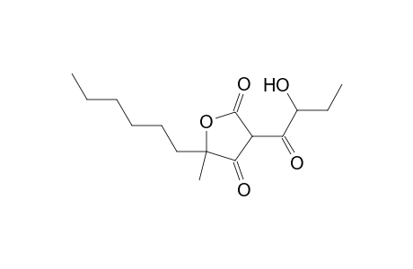 5-Hexyl-3-(2-hydroxybutanoyl)-5-methyloxolane-2,4-dione