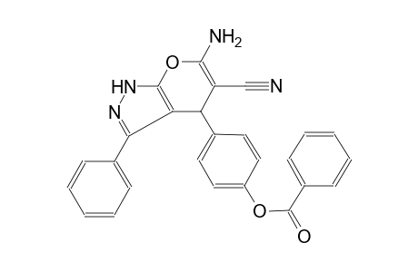 4-(6-amino-5-cyano-3-phenyl-1,4-dihydropyrano[2,3-c]pyrazol-4-yl)phenyl benzoate