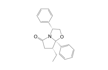 (3R,7R,7aR)-7-Ethyl-5-oxo-3,7a-diphenyl-2,3,5,6,7,7a-hexahydropyrrolo[2,1-b]oxazole