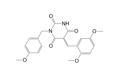(5E)-5-(2,5-dimethoxybenzylidene)-1-(4-methoxybenzyl)-2,4,6(1H,3H,5H)-pyrimidinetrione