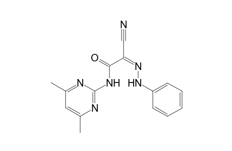 (E)-2-Cyano-N-(4,6-dimethylpyrimidin-2-yl)-2-(2-phenylhydrazono)acetamide
