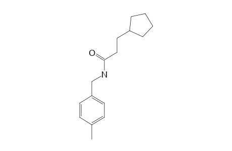 3-CYCLOPENTYL-N-(4-METHYLBENZYL)-PROPIONAMIDE