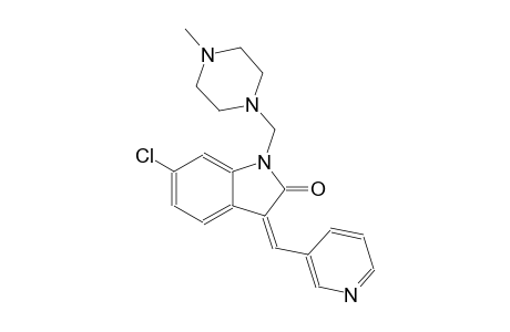 2H-indol-2-one, 6-chloro-1,3-dihydro-1-[(4-methyl-1-piperazinyl)methyl]-3-(3-pyridinylmethylene)-, (3Z)-