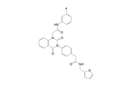 2-[4-(1-[2-(3-fluoroanilino)-2-oxoethyl]-2,4-dioxo-3(2H,4H)-quinazolinyl)phenyl]-N-(2-furylmethyl)acetamide