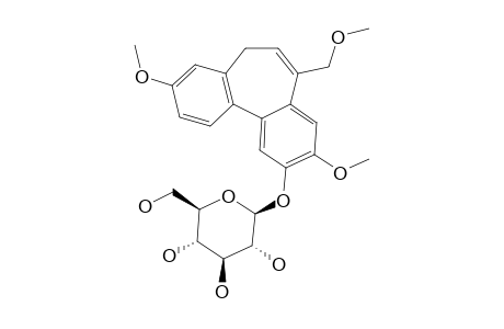 (AR)-SUBAVENOSIDE_E;10-BETA-D-GLUCOPYRANOSYLOXY-3,9-DIMETHOXY-7-METHOXYMETHYL-5-H-DIBENZO-[A.C]-[7]-ANNULENE