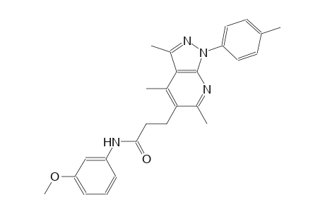 1H-pyrazolo[3,4-b]pyridine-5-propanamide, N-(3-methoxyphenyl)-3,4,6-trimethyl-1-(4-methylphenyl)-