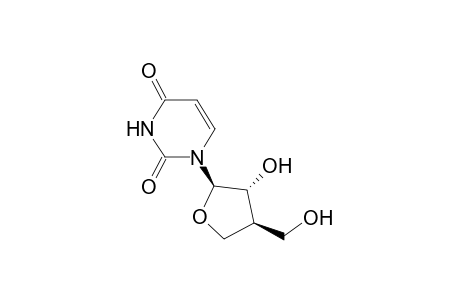 1-[3'-C-(Hydroxymethyl)-3'-desoxy-.alpha.-L-threo-tetrofuranosyl]pyrimidine-2,4(1H,3H)-dione