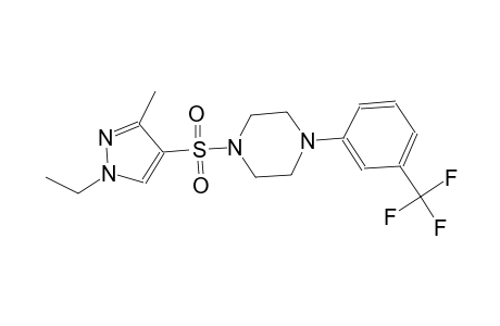 1-[(1-ethyl-3-methyl-1H-pyrazol-4-yl)sulfonyl]-4-[3-(trifluoromethyl)phenyl]piperazine