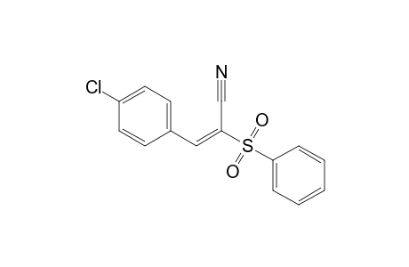 (E)-2-(benzenesulfonyl)-3-(4-chlorophenyl)-2-propenenitrile