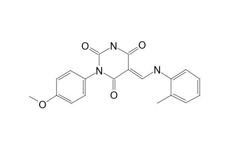 Pyrimidine-2,4,6(1H,3H,5H)-trione, 1-(4-methoxyphenyl)-5-(2-methylphenylaminomethylene)-