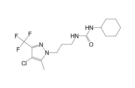N-{3-[4-chloro-5-methyl-3-(trifluoromethyl)-1H-pyrazol-1-yl]propyl}-N'-cyclohexylurea
