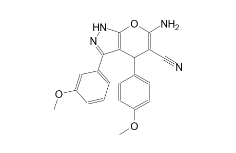 6-amino-3-(3-methoxyphenyl)-4-(4-methoxyphenyl)-1,4-dihydropyrano[2,3-c]pyrazole-5-carbonitrile