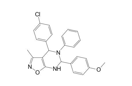 4-(4-Chlorophenyl)-6-(4-methoxyphenyl)-3-methyl-5-phenyl-4,5,6,7-tetrahydroisoxazolo[5,4-d]pyrimidine