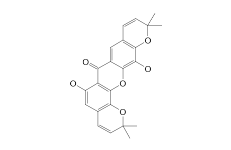 MESUAFERRIN-B;1,5-DIHYDROXY-6',6'-DIMETHYL-PYRANO-[2',3':4,3]-6'',6''-DIMETHYLPYRANO-[2'',3'':6,7]-XANTHONE