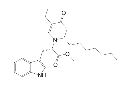 (6S)-N-((S)-1-Carboxymethyl-2-[indol-3-yl]ethyl)-3-ethyl-4-oxo-6-heptyl-2,3-didehydropiperidine