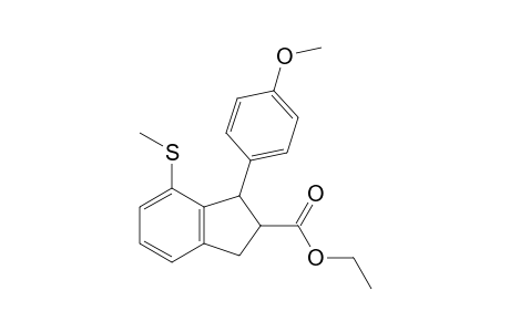 1-(4-Methoxyphenyl)-7-(methylthio)-2,3-dihydro-1H-indene-2-carboxylic acid ethyl ester