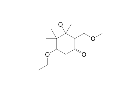 5-ETHOXY-3-HYDROXY-2-METHOXYMETHYL-3,4,4-TRIMETHYLCYCLOHEXANONE
