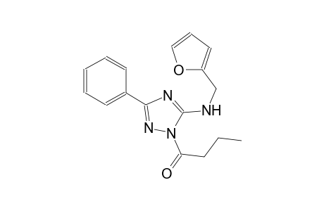 1H-1,2,4-triazol-5-amine, N-(2-furanylmethyl)-1-(1-oxobutyl)-3-phenyl-