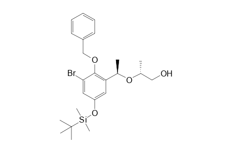 (a'R,2R)-2-{2'-(Benzyloxy)-3'-bromo-5'-[(t-butyldimethylsilyl)oxy]-..alpha.'.-methylbenzyloxy}-propanol