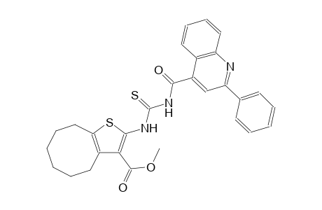 methyl 2-[({[(2-phenyl-4-quinolinyl)carbonyl]amino}carbothioyl)amino]-4,5,6,7,8,9-hexahydrocycloocta[b]thiophene-3-carboxylate