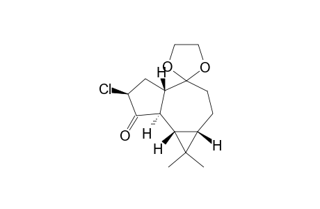 Spiro[4H-cycloprop[e]azulene-4,2'-[1,3]dioxolan]-7(1H)-one, 6-chlorooctahydro-1,1-dimethyl-, [1aS-(1a.alpha.,4a.alpha.,6a,7a.beta.,7b.alpha.)]-