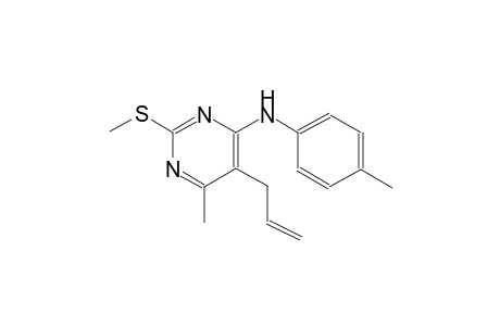 4-pyrimidinamine, 6-methyl-N-(4-methylphenyl)-2-(methylthio)-5-(2-propenyl)-