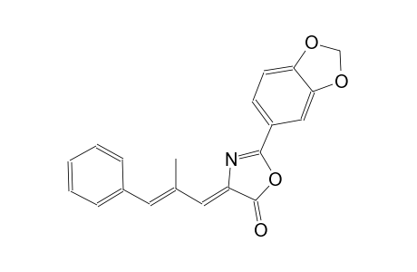 5(4H)-oxazolone, 2-(1,3-benzodioxol-5-yl)-4-[(2E)-2-methyl-3-phenyl-2-propenylidene]-, (4Z)-