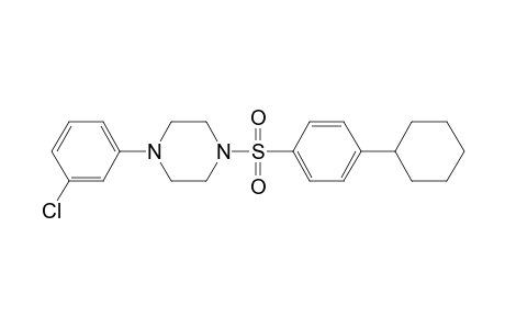 1-(3-Chlorophenyl)-4-(4-cyclohexylphenyl)sulfonyl-piperazine