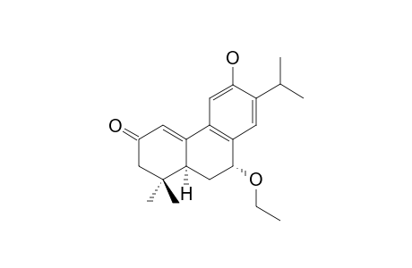 (+)-(5-S,7-R)-7-ETHOXY-12-HYDROXY-2-OXO-20-NORABIETA-1-(10),8,11,13-TETRAENE