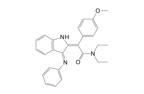 2-[N,N-Diethyl-1'-carbamoyl-1'-(4"'-methoxyphenyl)methylidene]-3-phenylimino-1H-indole