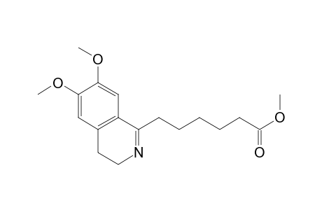 3,4-Dihydro-6,7-dimethoxy-1-isoquinolinhexanoic acid methylester