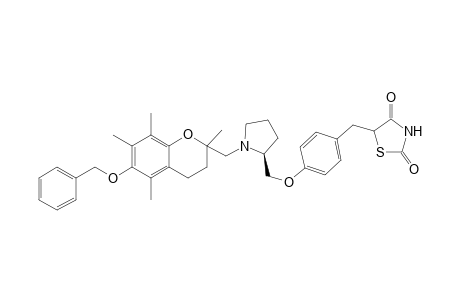5-[4-[N-[(2R/S)-(6-Benzyloxy-2,5,7,8-tetramethylchroman-2-ylmethyl)-(2S)-pyrrolidine-2-methoxy]phenylmethyl]thiazolidine-2,4-dione