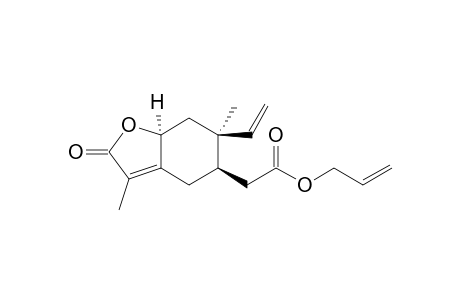 2-[(5R,6S,7aS)-3,6-dimethyl- 2-oxo-6-vinyl-2,4,5,6,7,7a-hexahydro-1-benzofuran-5-yl]- prop-2-en-1-yl acetate