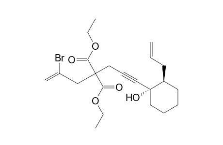 trans-1-[6'-Bromo-4',4'-bis(ethoxycarbonyl)-6'-heptene-1'-ynyl]-1-hydroxy-2-(2"-propenyl)cyclohexane