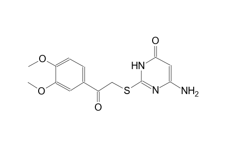 4(3H)-pyrimidinone, 6-amino-2-[[2-(3,4-dimethoxyphenyl)-2-oxoethyl]thio]-