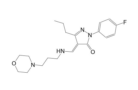 3H-pyrazol-3-one, 2-(4-fluorophenyl)-2,4-dihydro-4-[[[3-(4-morpholinyl)propyl]amino]methylene]-5-propyl-, (4E)-